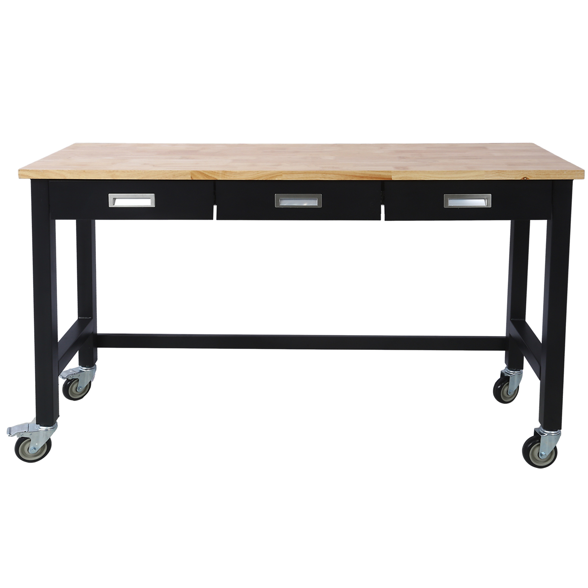 BlackTeck Multifunctional Workbench — 60in. x 20in., Three Drawers, Four Swivel Casters, Model# N2-60407
